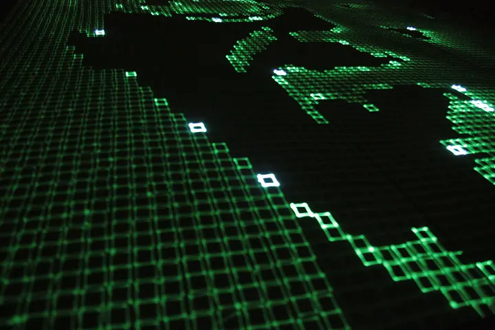 UV laser fade out at 大分市美術館