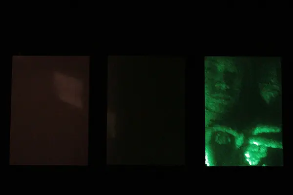 UV laser fade out test